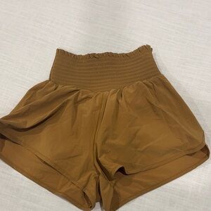 High-Waisted Brown Women's Shorts